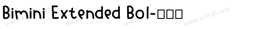Bimini Extended Bol字体转换